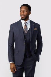 Glamorous Navy 3 Pieces Notched Lapel Men Suits