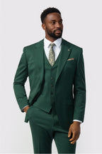 Charming Green 3 Pieces Notched Lapel Newest Suits For Men