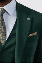 Charming Green 3 Pieces Notched Lapel Newest Suits For Men