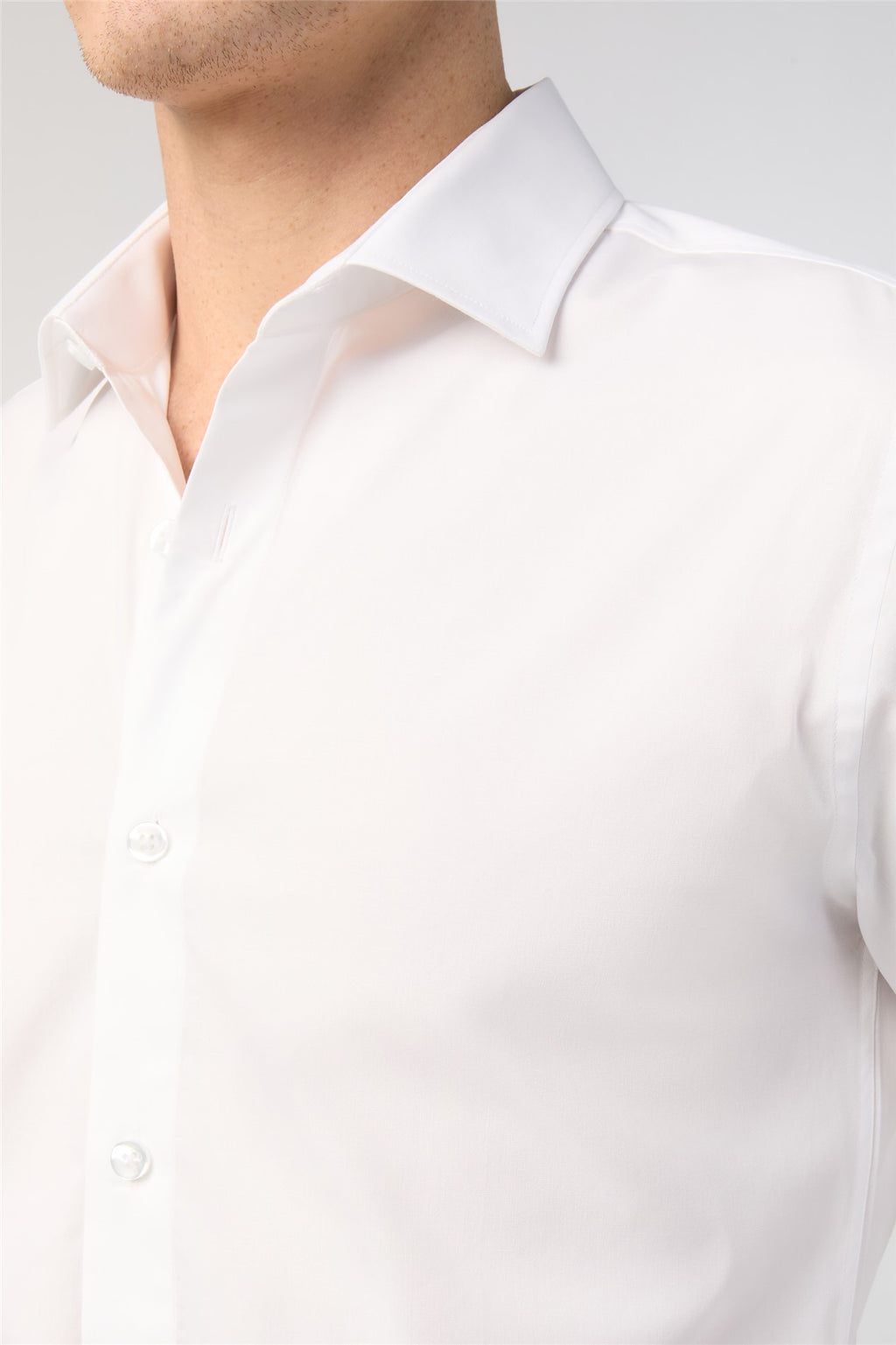 Gentle White Stylish Stretch Shirt