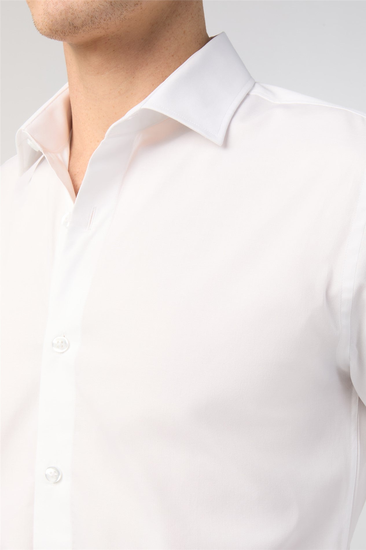 Gentle White Stylish Stretch Shirt