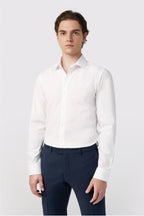 Gentle White Stylish Stretch Shirt