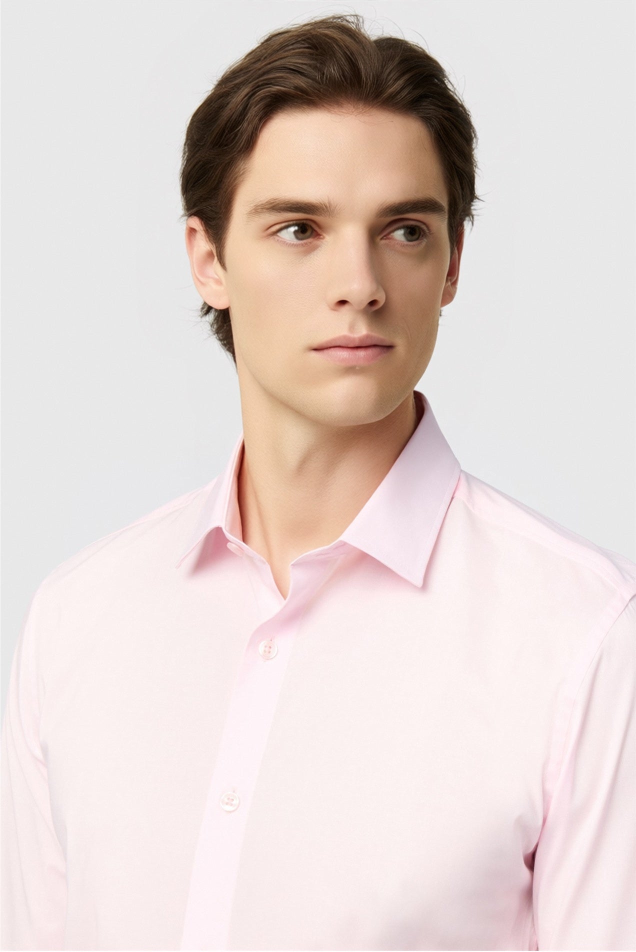 Trendy Light Pink Stretch Shirt