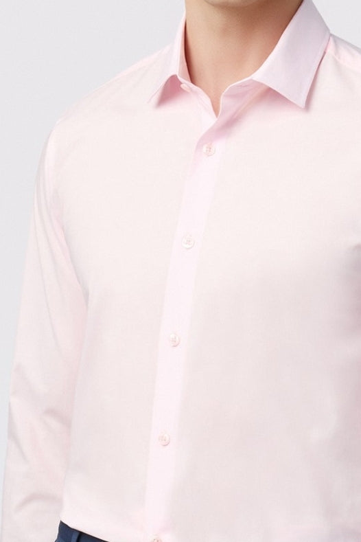 Trendy Light Pink Stretch Shirt