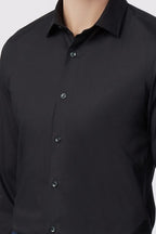 Formal Black Stretch Men Shirt