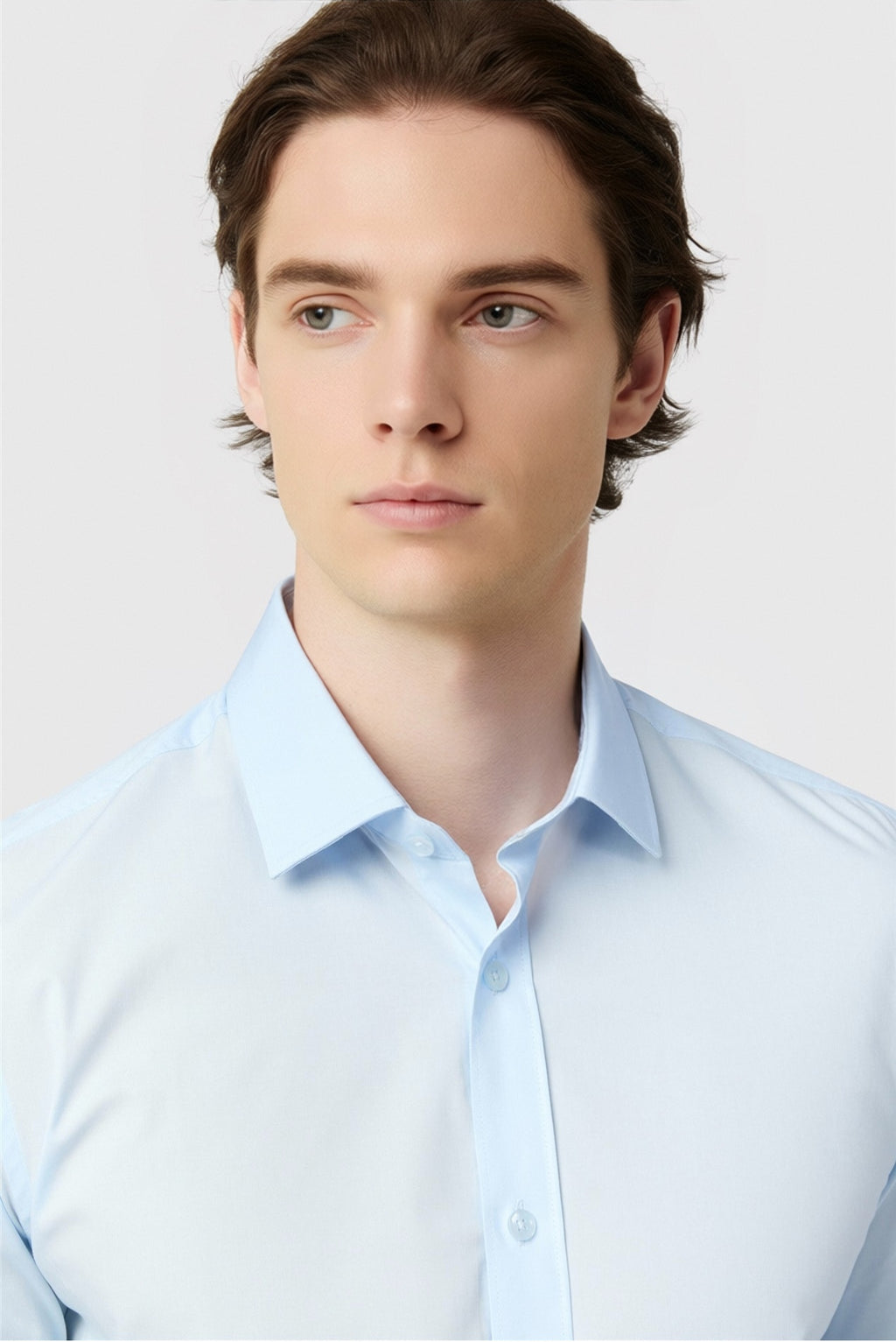 Classic Blue Stretch Men Shirt