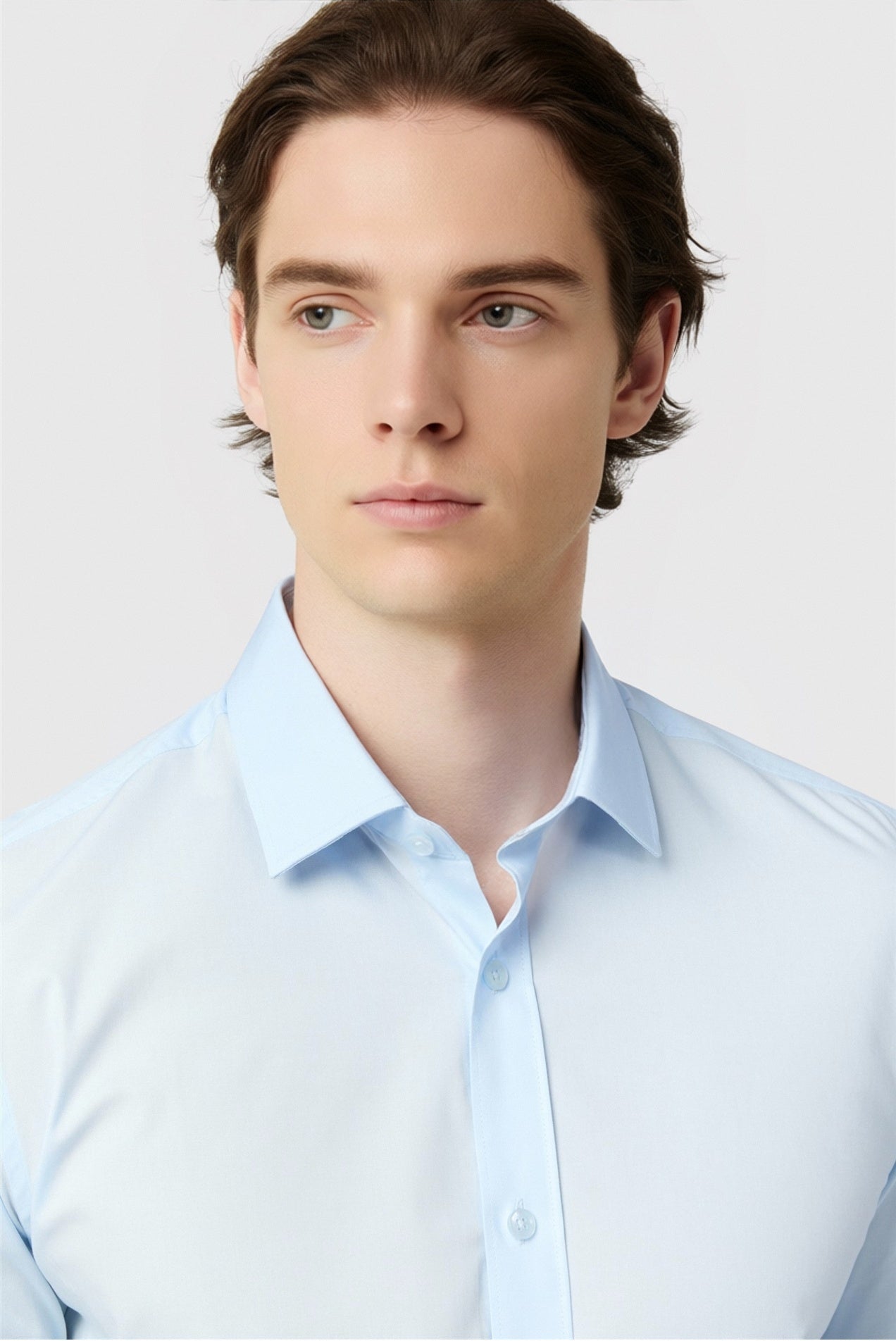 Classic Blue Stretch Men Shirt