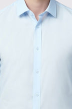 Classic Blue Stretch Men Shirt