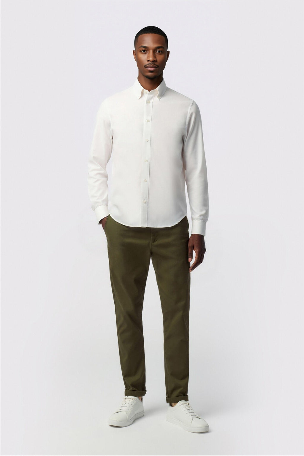 White Cotton Shirt For Men