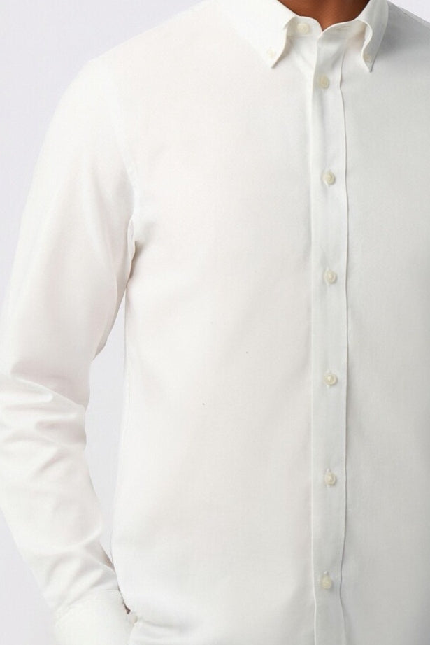 White Cotton Shirt For Men