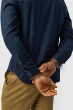 Stylish Navy Cotton Shirt For Men