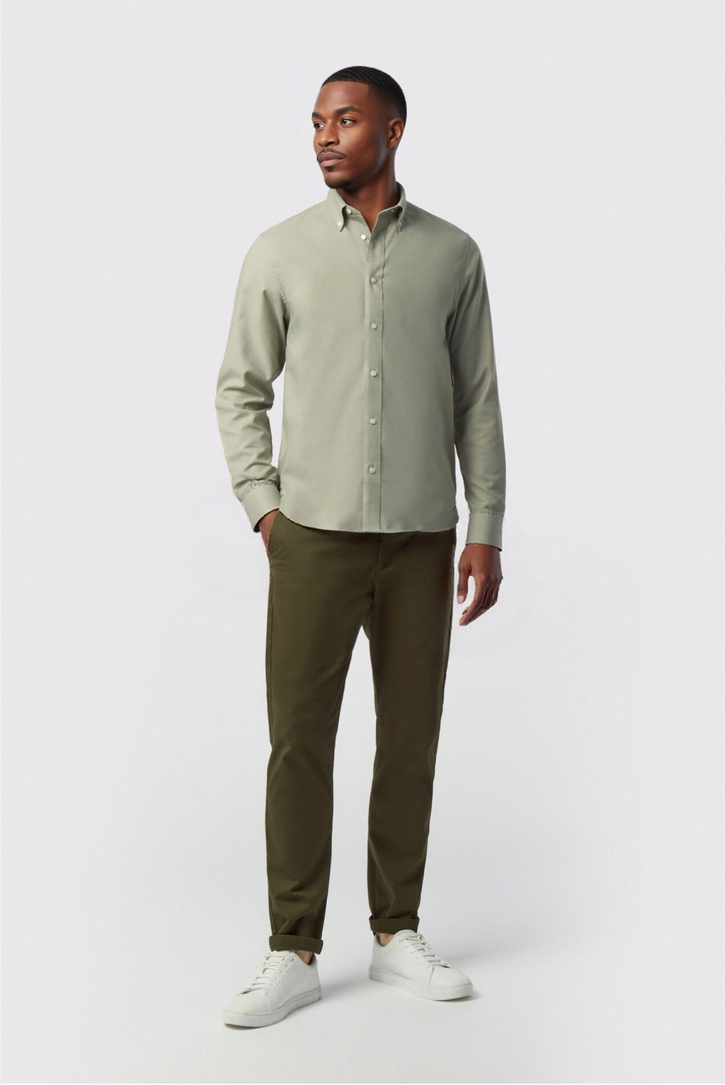 Premium Light Green Men's Cotton Shirt
