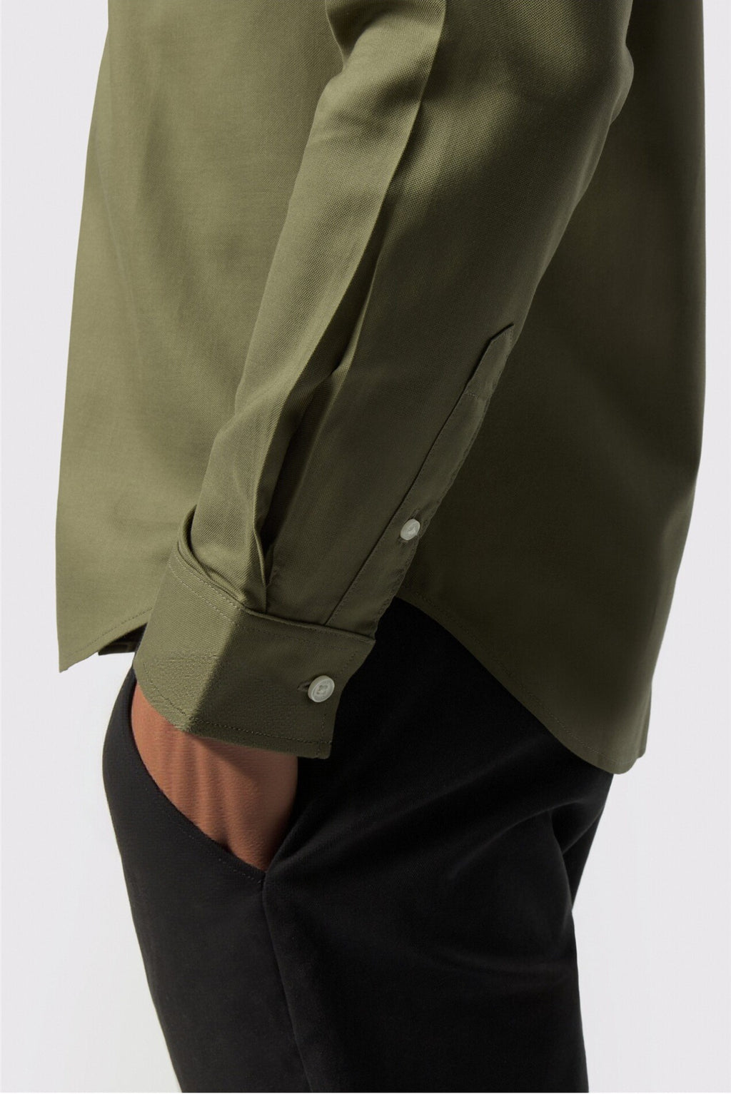 Olive Green Handsome Cotton Shirt For Men