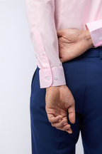 Fancy Pink Non-Iron Men Shirt