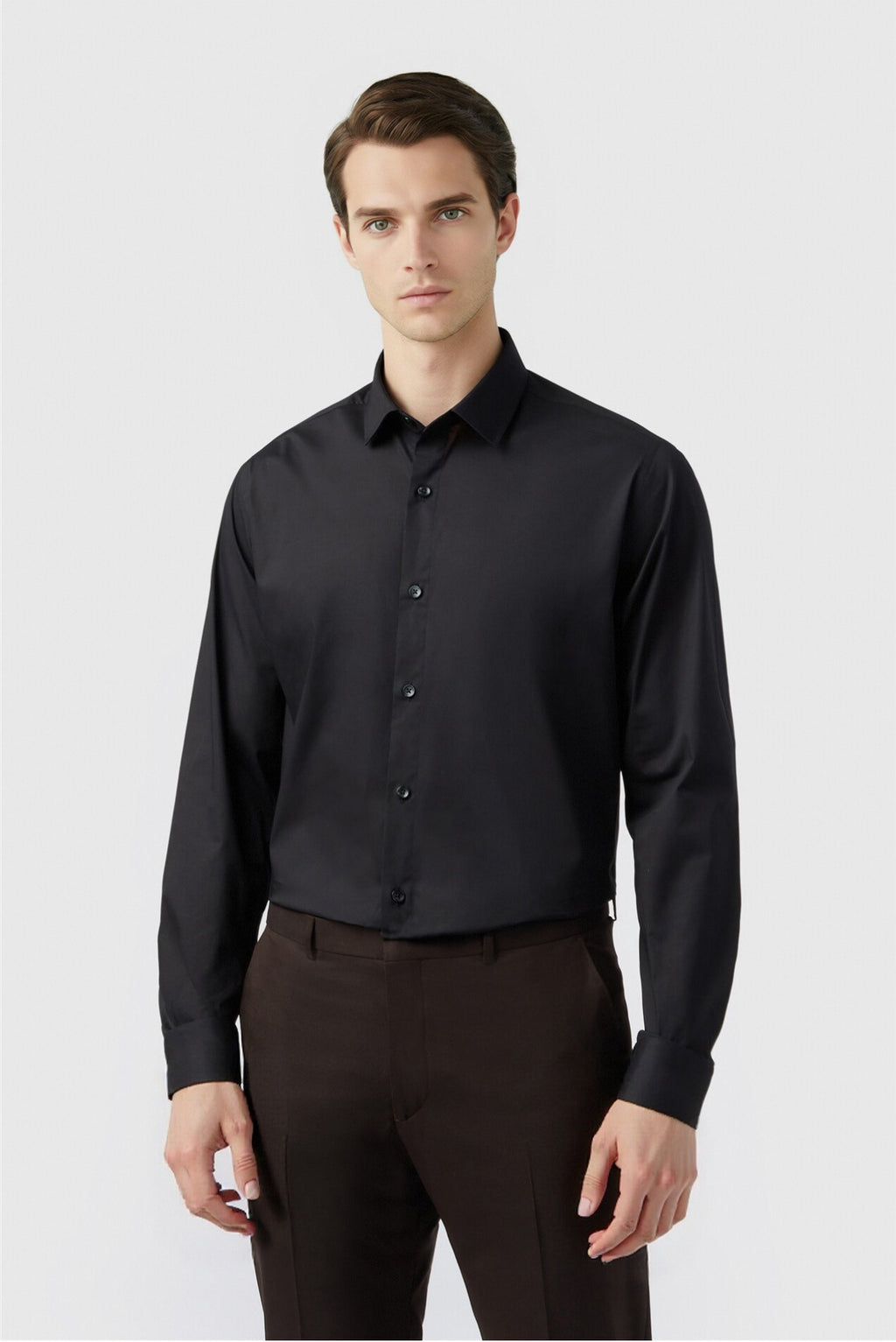 Latest Black Non-Iron Shirt For Men