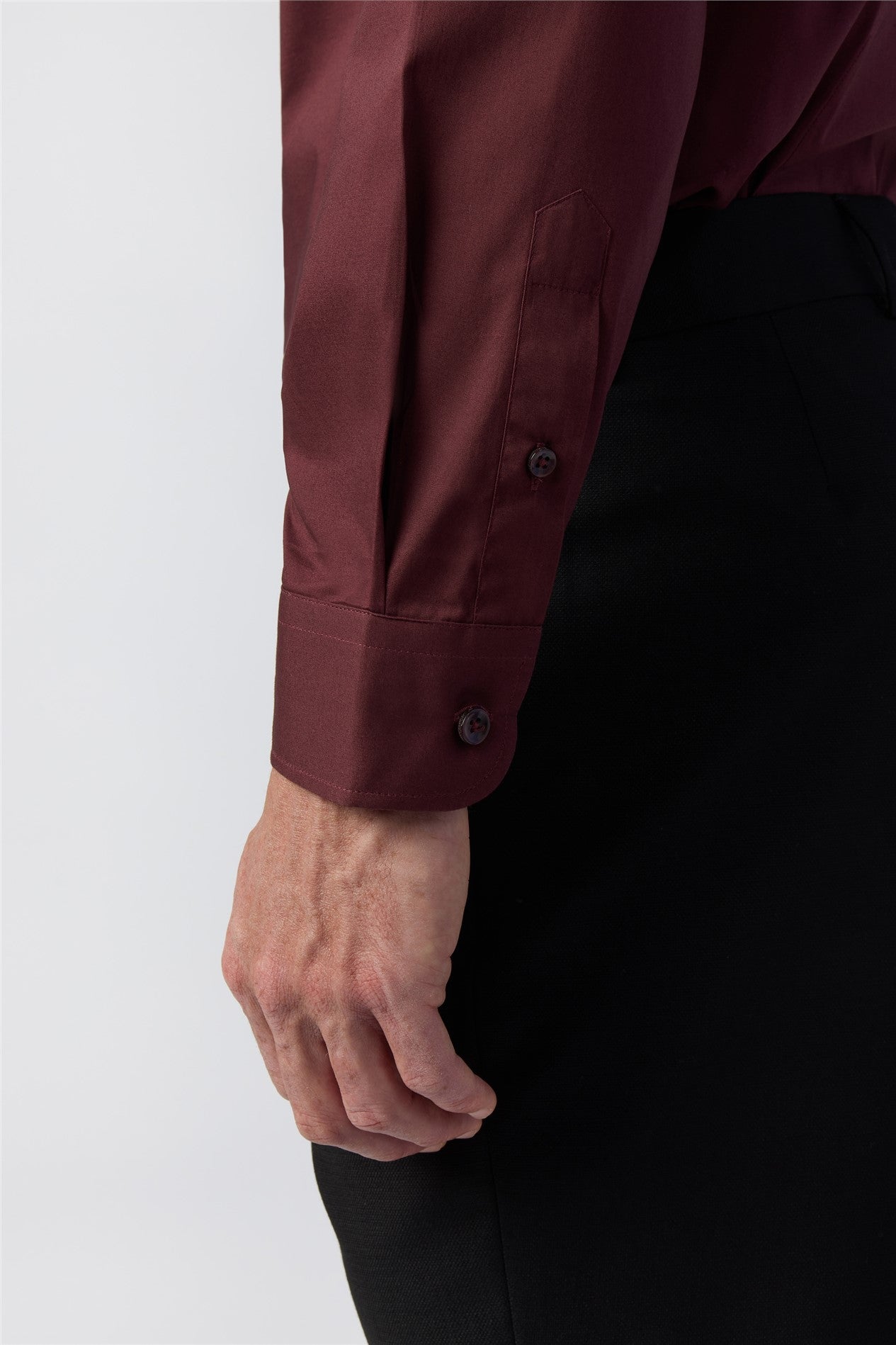 Burgundy Textured Non-Iron Men Shirt