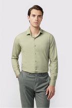 Light Green Trendy Non-Iron Shirt For Men