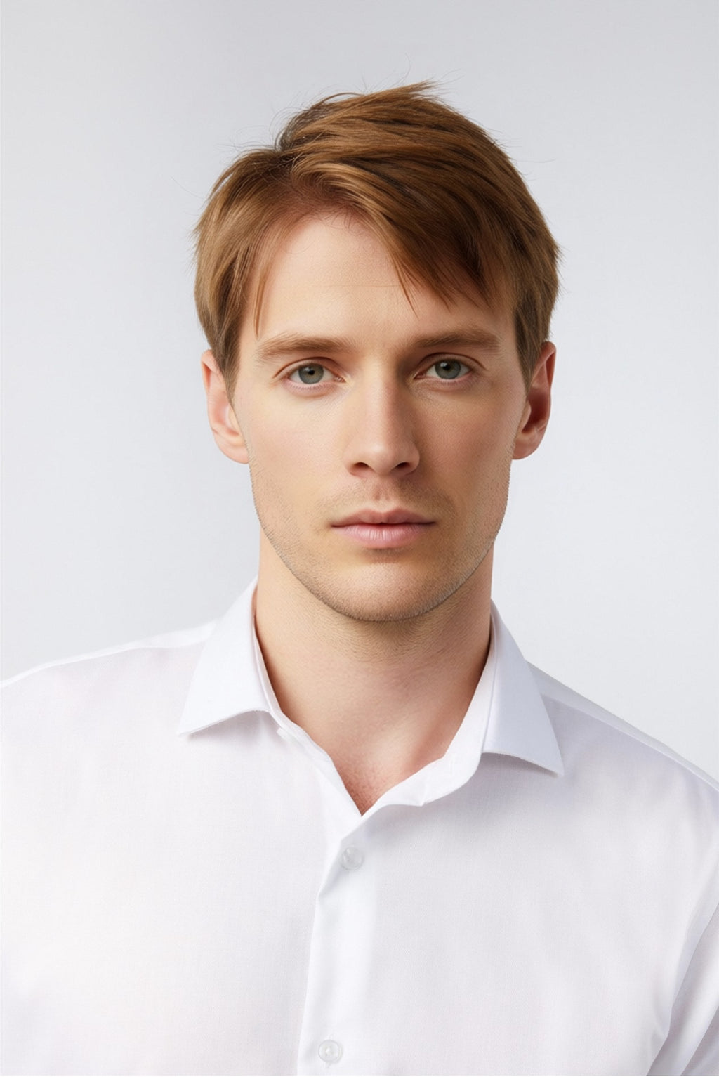 White Non Iron Stretch Shirt For Men
