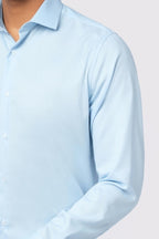 Blue Textured  Non-Iron Shirt For Men