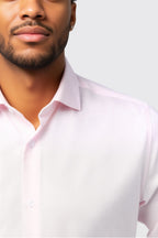 Charming Light Pink Non-Iron Shirt For Men
