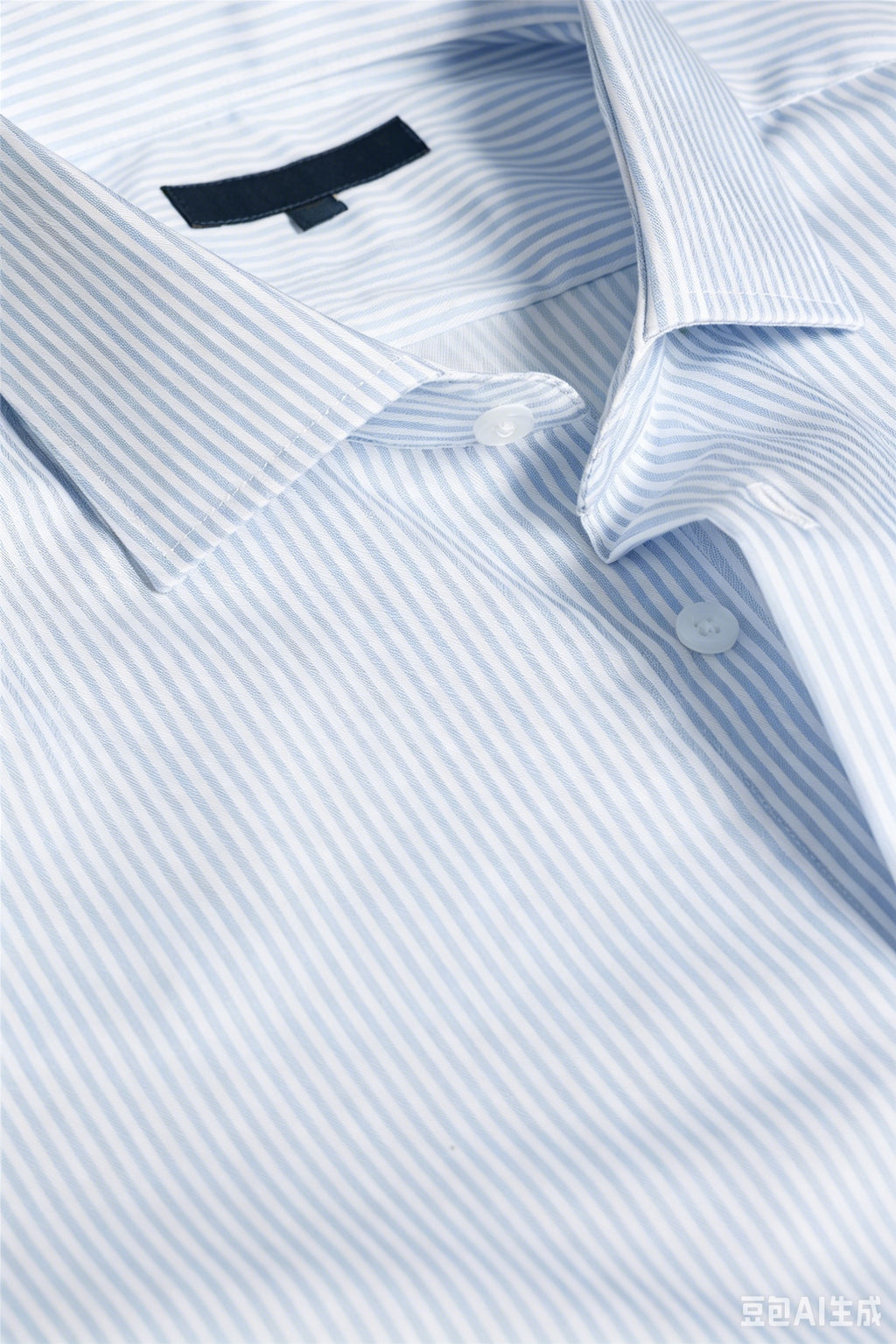 Chic Blue Striped Non-Iron Shirt For Men