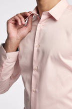 Charming Pink Sateen Men Shirt