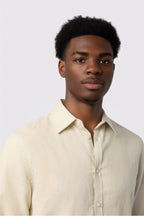 Unique Stone Linen Blend Men Shirt