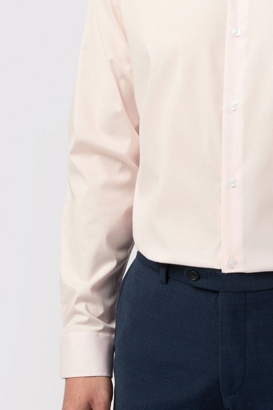 Trendy Non-Iron Stretch Light Pink Men Shirt