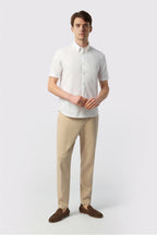 Best Fitted White Short Sleeve Men Shirt