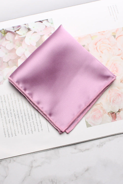 Solid Pink Satin Men's Pocket Square