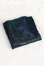 Dark Green Rose Jacquard Satin Men's Pocket Square