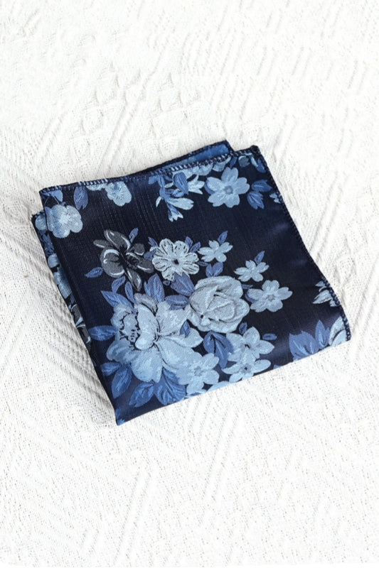 Light Blue Jacquard Satin Men's Pocket Square