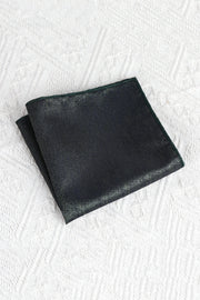 Solid Dark Green Textured Men's Pocket Square
