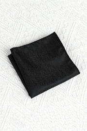 Solid Black Textured Men's Pocket Square