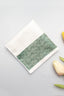 Cream Sage Green Block Jacquard Men's Pocket Square