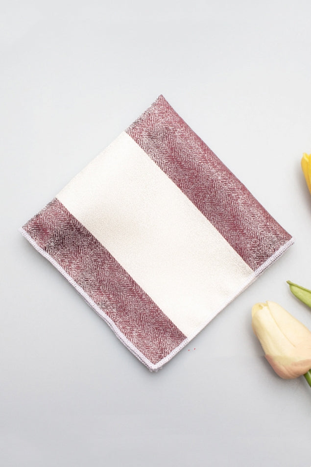 Cream Dusty Block Jacquard Men's Pocket Square