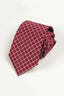 Burgundy White Plaid Men's Tie