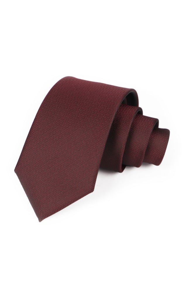 Burgundy Jacquard Men's Formal Tie