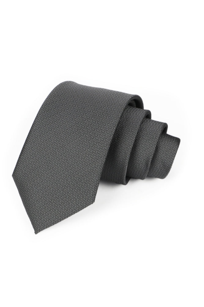 Gray Jacquard Men's Formal Tie