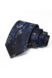 Dark Blue Paisley Jacquard Men's Tie