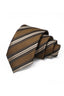 Deep Taupe Striped Jacquard Formal Tie For Men