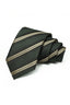 Dark Green Striped Jacquard Formal Tie For Men