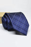 Navy Blue Plaid Jacquard Men's Tie