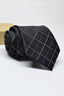 Modern Black Plaid Jacquard Men's Tie