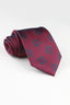 Vintage Burgundy Geometric Square Jacquard Men's Formal Tie