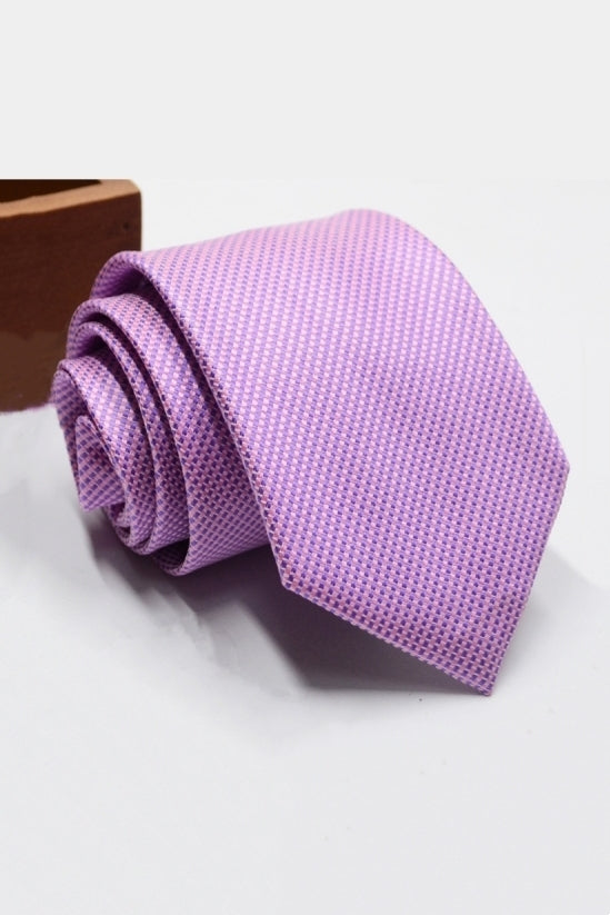 Light Pink-Purple Micro Check Business Tie